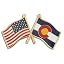 Colorado and USA Gold-Colored Plated