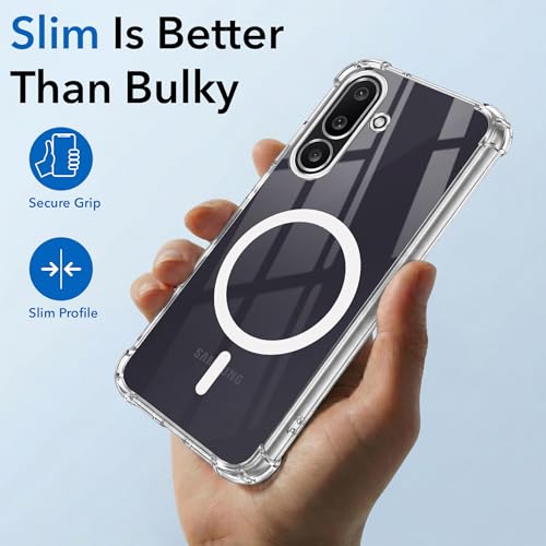 Image of Jkobi Shockproof Crystal-Clear Back Cover for Samsung Galaxy M56 | Samsung Galaxy F56 (Magsafe Wireless Support | Drop & Camera Protection | Hard Polycarbonate)
