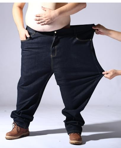 Jeans Pants Trouser Denim Large Size Trendy Fat Plus Straight Tube Loose Casual Commuting Business for Men2