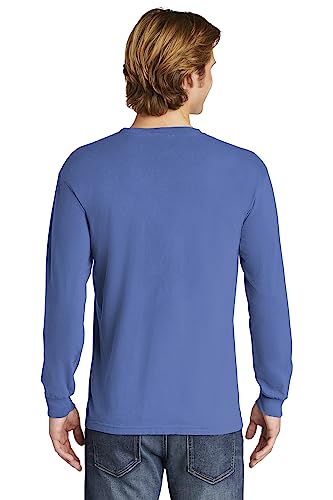 Image of Comfort Colors Ringspun Garment-Dyed Long-Sleeve T-Shirt (Ice Blue)