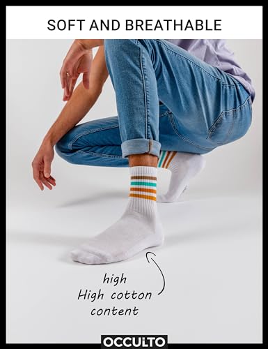 Men Cotton Crew Socks Pack of 6 (Model: Roger)3