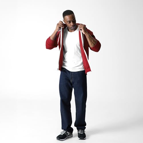 Ohoo Mens Slim Fit Long Sleeve Zip-up Fleece Hoodie With Kanga Pocket4