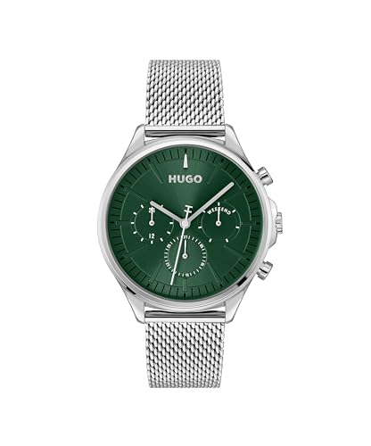 Hugo Reloj Analógico De Cuarzo Multifunción Para Hombre Colección Smash Multi Con Correa De Malla De Acero Inoxidable Plateada - 1530409 Hugo Reloj Analógico De Cuarzo Multifunción Para Hombre Colección Smash Multi Con Correa De Malla De Acero Inoxidable Plateada - 1530409
