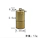 The World's Smallest Kerosene Lighter! Height 2.5cm/φ 1.3cm Capsule Lighter Portable Metal Miniature EDC Gear Waterproof Tiny Peanut Lighter (Fuel not Included) (Mini Gold)