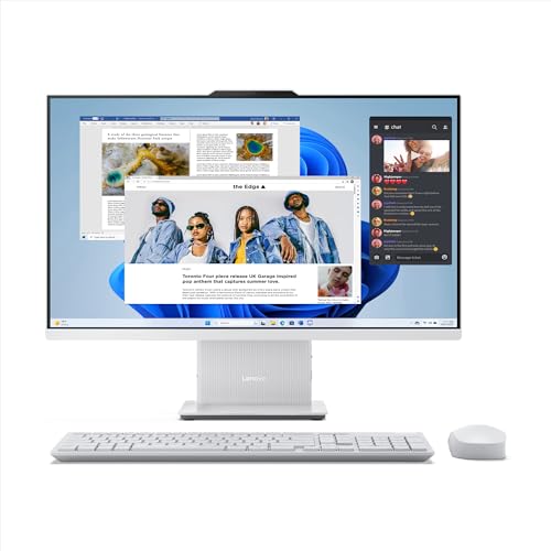 Image of Lenovo IdeaCentre AIO Intel Core i7-13620H 27 inch FHD Touchscreen (24GB RAM /1TB SSD /Win11 /MSO 365 + Office 2024 /Wireless Charging /Wireless EOS Keyboard & Mouse,Grey), F0HM00W2IN All-in-One Desktop