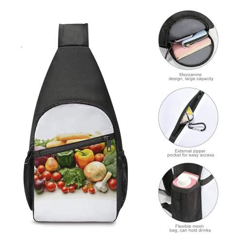Bolso cruzado deportivo grande para viaje y senderismo miniatura 5