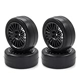 Diseño razonable: el diseño de orejetas especialmente diseñado proporciona una mejor mordida en cualquier terreno difícil, proporciona un equilibrio perfecto de agarre agresivo para los neumáticos sobre orugas de su automóvil rc.