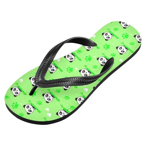 Burbuja Cartoon Pandas Flip Flops for Women Men, Soft Thong Sandals Rubber Slippers for Pool Beach Essentials2