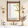 Replacement for 40x 25 farmhouse bathroom mirror barn door style rectangular wall mounted size 40 x 25  urban country home decor