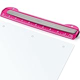 Eagle Portable Ring Binder 3-Hole Punch with Chip Tray, Integrated Ruler-New Design-3 Colors for Chioce (Deep Pink)