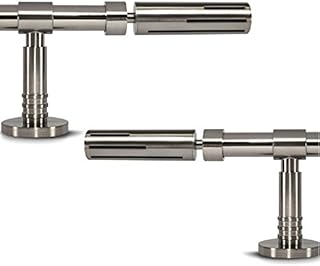 Gcurtain Curtain Rod Set Curtain Pole Metal Rod Standard Diameter 5/8" - 3/4" (16-19 mm) Adjustable Easy Install Heavy-Duty Decorative Window Stylish Designed Finial - Meteor / 44"-82" (110-210cm)