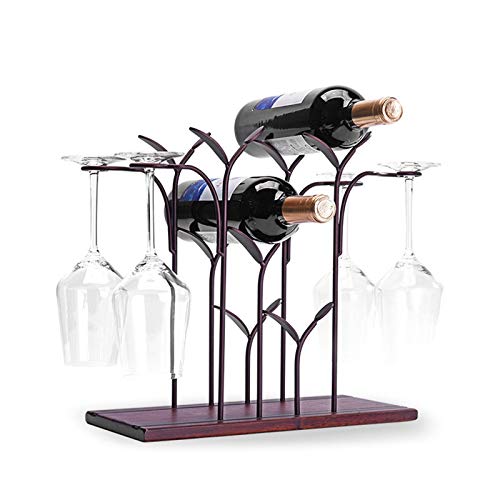 Soporte para botellas de vino multifuncional de madera miniatura 6