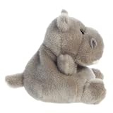 Aurora Adorable Palm Pals Hunk Hippo Stuffed Animal - Pocket-Sized Play - Collectable Fun - Grey 5 Inches