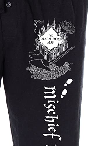 INTIMO Harry Potter Men's Marauder's Map Mischief Managed Loungewear Sleep Bottoms Pajama Pants3