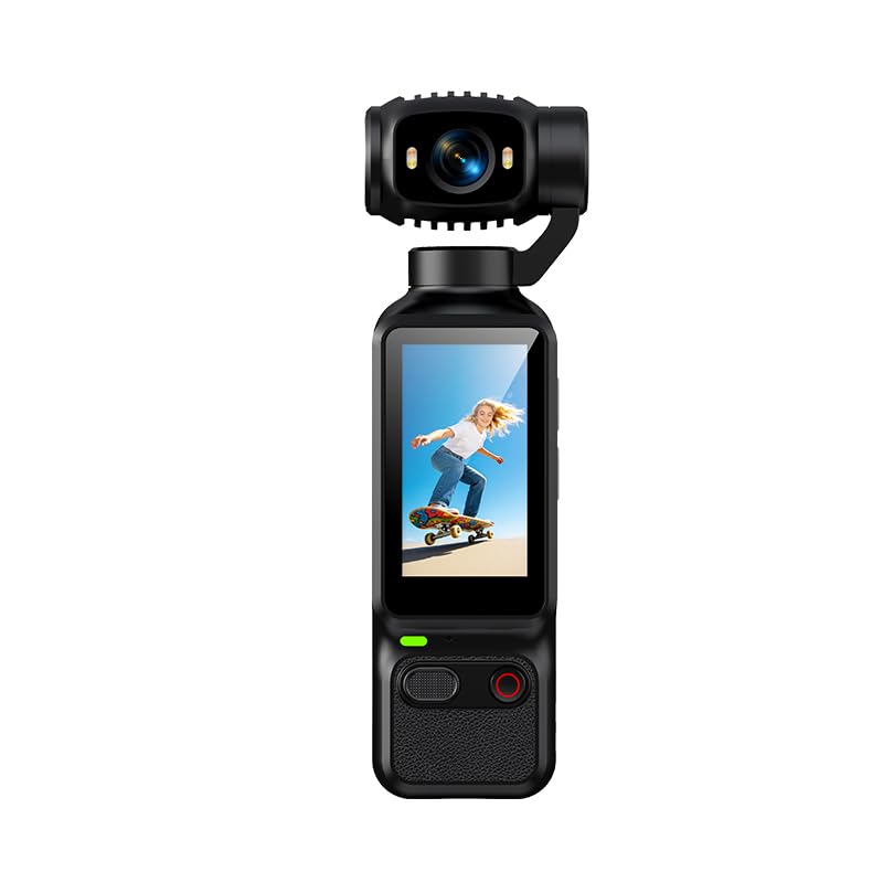 nakueuae Handheld Action Camera, 4K HD vlogging Camera, 180° rotatable, Wi-Fi-Enabled Portable Pocket Camera, Ideal for Travel Vlogs, Outdoor Sports, and Travel (Black)