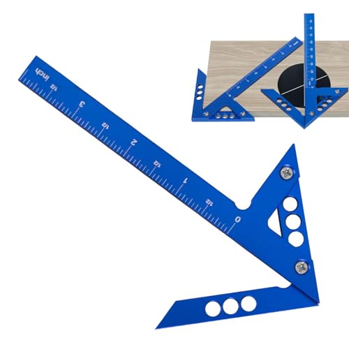Candeon Calibro Di Marcatura Centrale, 45°/90 Calibro Quadrato Di Centraggio Angolo Retto Gauge, 100mm Calibro Centrale Di Marcatura Righello per Carpentiere Strumenti Di Misurazione Angolo