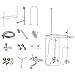 Kingston Brass CCK1181PX Vintage Clawfoot Tub Faucet Package, 7-7/16-Inch, Polished Chrome