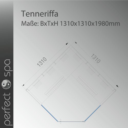 Infrarotkabine „Teneriffa“ Infrarot Sauna für bis zu 3 Personen Wärmekabine Infrarotsauna Eckvariante-2