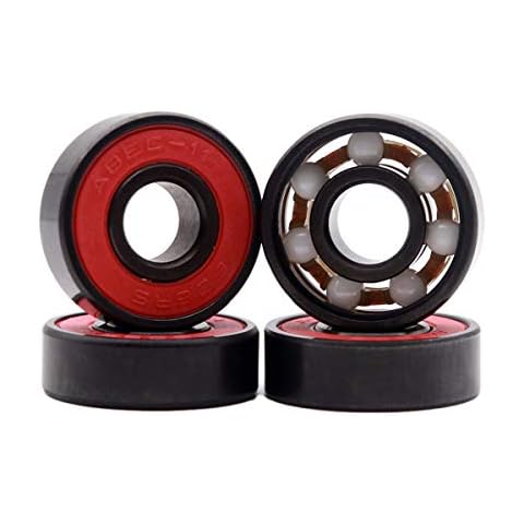 Z-First High Speed 608RS Hybrid Black Ceramic Bearings for Longboard, Inline Skates, Skateboard, Scooters, Skateboard and More (Pack of 4, Black) Cover