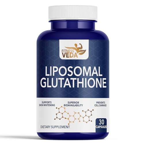 Image of Fitness Veda Liposomal Glutathione Supplement - 30 Capsules| Liver Health & High Bioavailability Formula | Enhanced Absorption Antioxidant | Cellular & Face Health - Helps in Skin Hydration