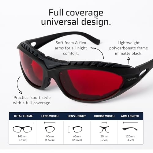 Image of TrueDark by Dave Asprey | Twilights Red Lenses Block 99% Blue, Green & Violet Light for Night Use