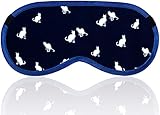 Sleeping Mask Cat Adjustable Blindfold - Eye Mask Cotton Eyeshade - Men Women and Kids - Comfortable Natural Eye Cover - Travel Nap Shift Work REM