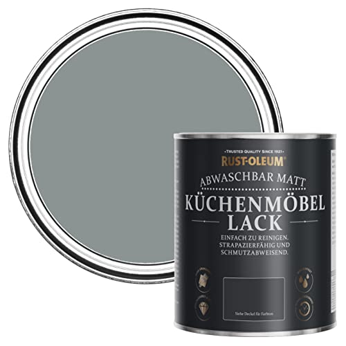 Rust-Oleum abwaschbare Küchenschrankfarbe in dunkelgrau mit Matt Finish - Blaugrau 750ML – Ansicht 1