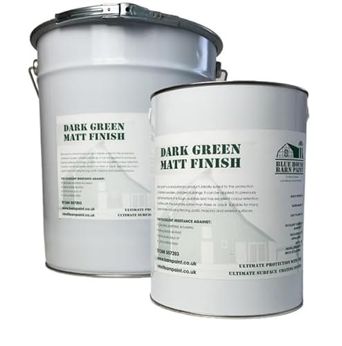 UK PAINT - Acrylic Barn Paint - 20L - Dark Green Matt Finish