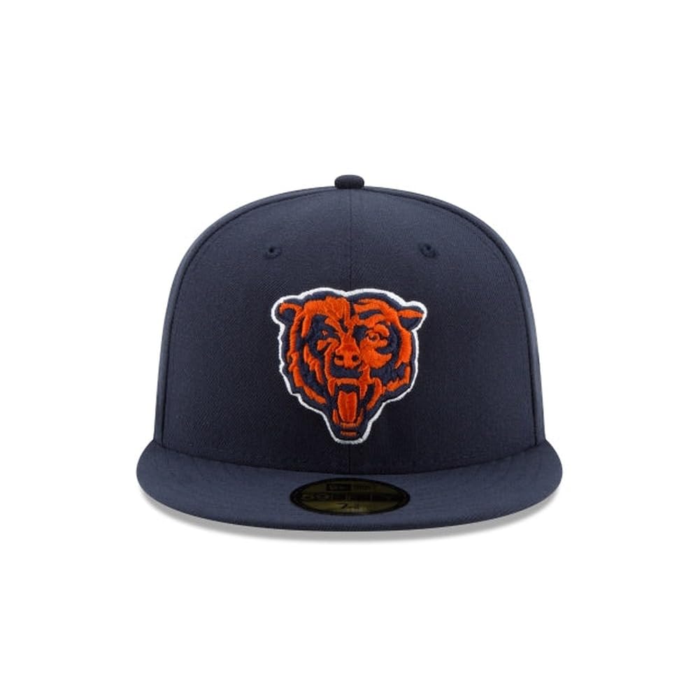 New Era NFL 59FIFTY Chicago Bears Navy Team Color Historic Logo Authentic Collection Fitted On Field Football Cap Hat
