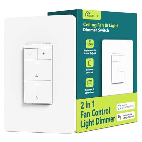 TreatLife WiFi Ceiling Fan & Light Switch (2.4GHz)
