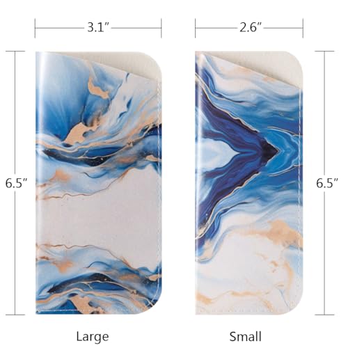 Image of TRIUMPH VISION 3 Pack Reading Glasses Pouch Soft Case Eyeglass Sleeve Slim | Alternative to Bulky Case in bag, Lightweight Lined Padded Protect Optical lens Slip in, Cute Pattern Portable for Daily Use