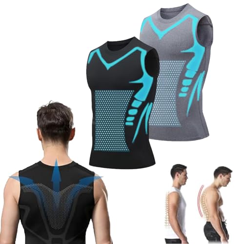 Ironfit Shirt, Compression Men Shirt, Ionic Shaping Sleeveless Vest to Feel The Confidence