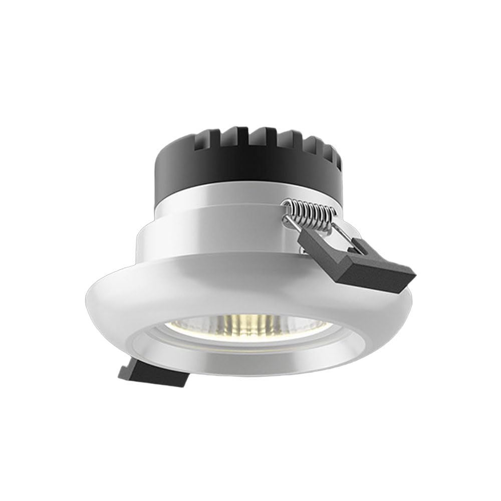 JKJZSALJ 3.5 Inch 3Cct Led Recessed Ceiling Light With 3000K/4000K/6000K Dimmable,Anti-Glare Baffle Trim,7W Dimmable Led Recessed,Simple Retrofit Installation - No Flicker,White