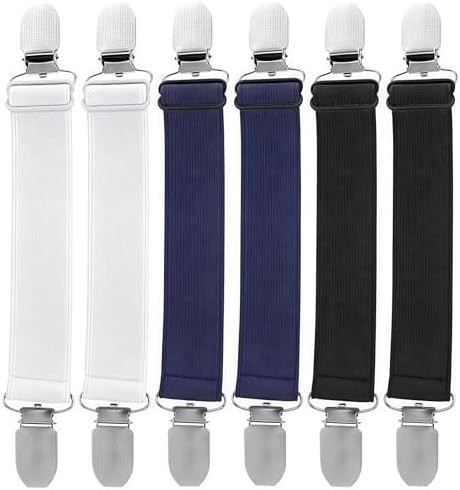 6 PCS Pant Waist Tightener Pant Elastic Belt Clips, Adjustable Dress Clips Back Cinch Elastic,Waist Cinch Clip Belt for Dress Sweater Shawl Cardigan Collar Scarf Glove Hat