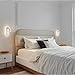 MOLUOLA LIGHTING LED Reading Lights Wall Mounted, Plug in Wall Sconces Set of 2, Dimmable Bed Lights for Headboard, Hardwire Wall Lamps for Bedroom, Light for Bedside Hanging for Wall (White)