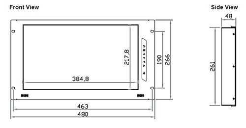 Image of Rackmount LCD Panel - 6U 17 inch 1920 X 1080 with VGA + HDMI Input, Part#RMP-161-F17, 3 Year Warranty