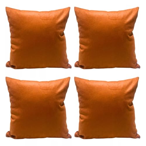 Almofadas Coloridas 45x45cm em Suede com Enchimento (4, Terracota...