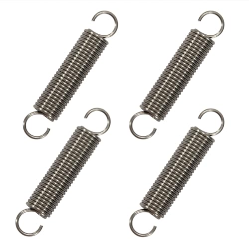 GUNGY Resortes de Tensión 50mm Muelles de Extensión con Gancho Muelle de Acero Inoxidable Diámetro Exterior 10mm Diámetro Alambre 1,2mm Fuerza Resorte 3,16KG 4 Piezas