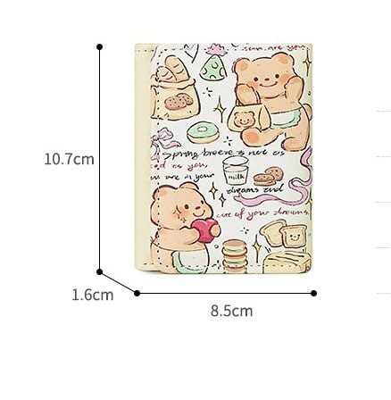 Cute Wallet Girls Wallet Coquette Accessories, Trifold Kawaii Stuff Card Holder Aesthetic Card Cases Cutecore Purse (Bear)4