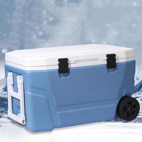 Caja térmica aislada para mariscos, caja de hielo grande de plástico para uso al aire libre, perfecta para peces, alimentos, fiestas, camping y actividades de playa