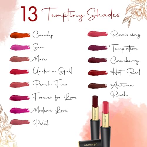 Image of Coloressence Intense Long Wear Lipstick, Classic Red, 3.3gm | Highly Pigmented | Matte Finish | Long Lasting | Waterproof | Non-Sticky