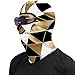 Fashion Modern Black White Gold Triangles Balaclava Full Face Mask Cozy Head Mask Breathable Neck Gaiter Warm Ski Mask Sun Protector Headwear Windproof Thermal Bandana for Outdoor Cycling Sport