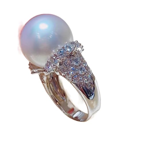 Pearl Ring 925 Silver fashion Ladies ring Cubic Zircon oxide ring Wedding ring Women Jewelry Rings Statement