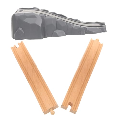 BRIGHTFUFU 2Pcs Train Bridge Model with Hillside for Railway Expansion Compatible with Train Tracks for Railway Scenes