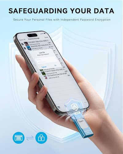 Image of Apple MFi Certified 512GB Flash Drive for iPhone Thumb Drive Photo Stick, USB Memory Stick iPhone Flash Drive for Photos Videos, High Speed Jump Drive Compatible for iPhone /iPad /Android /PC (Blue)