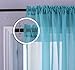 Yancorp 2 Panel Sets Semi Bedroom Curtains 84 inch Length Sheer Rod Pocket Curtain Linen Teal Turquoise Purple Ombre Girls Living Room Mermaid Bedroom Nursery Kids Decor (Turquoise Purple, 40