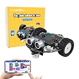 Yahboom Microbit V2 Start Robotic for Kids STEM Education Toy Car Kit DIY Programmable with Tutorial Super Cost-Effective (Robot with Micro:bit V2)