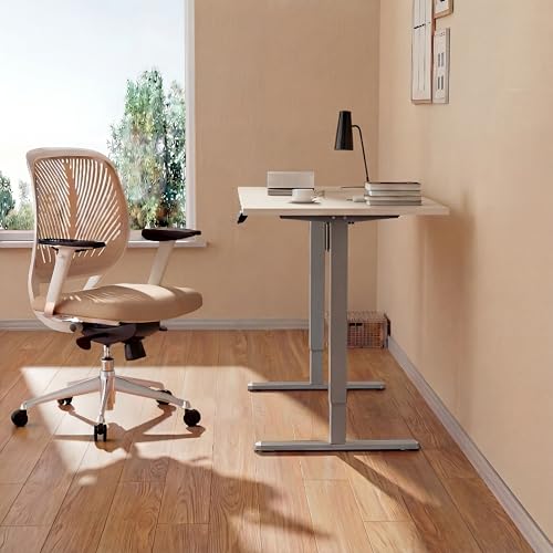 Image of ErGear Electric Stand up Desk Frame,4 Memory Height Settings Height Adjustable Table Legs, Sit Stand Desk Frame Up to 47.2 inch , Ergonomic Standing Desk Base Workstation, Grey Frame Only