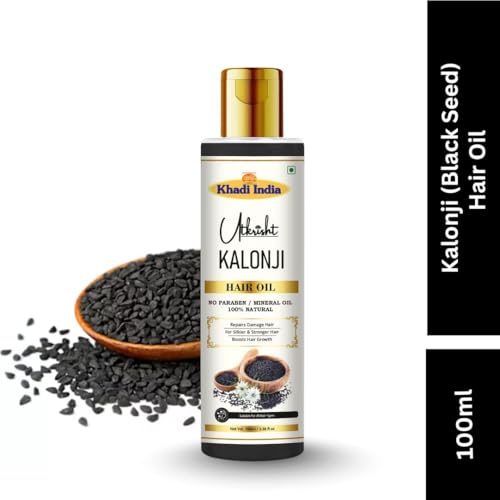 Image of Khadi Kalonji Hair Oil 100ml | Pure & Natural Black Seed Oil for Hair Growth, Strengthening & Scalp | Non Sticky, Paraben & Mineral Oil Free | For All Hair Types | Daily Use for Men & Women