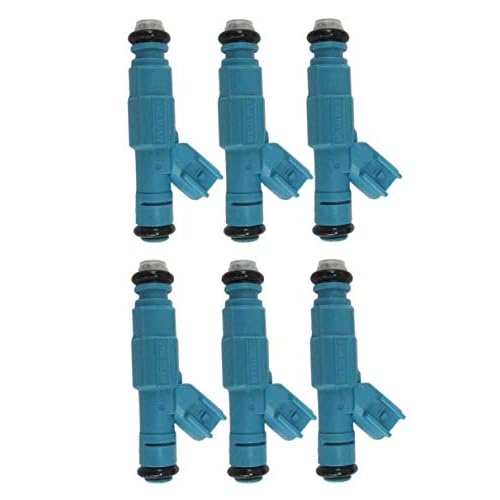 BLUE ELF 6x Fuel Injectors For 2002-2003 Jeep Liberty 3.7L V6#0280155972